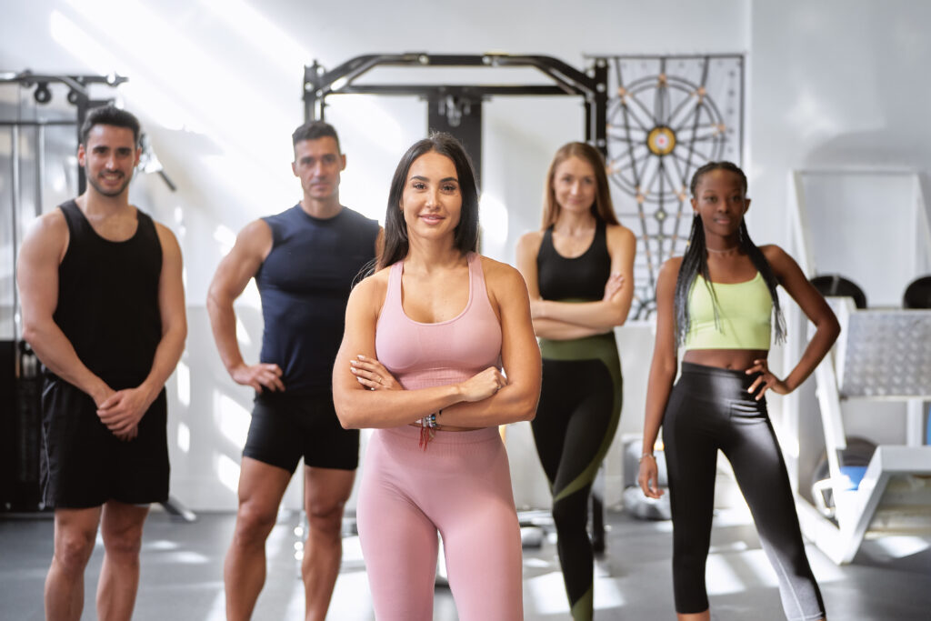 Group of fitness trainers