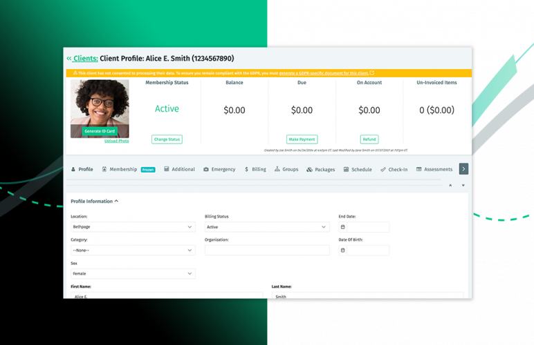 Simplified Client Management with EZFacility Simplified Client Management with EZFacility